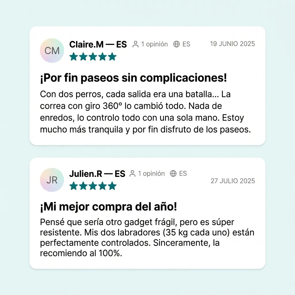 Correa retráctil doble: sin nudos, sin estrés