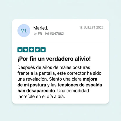 Postura™: corrector de postura inteligente y discreto